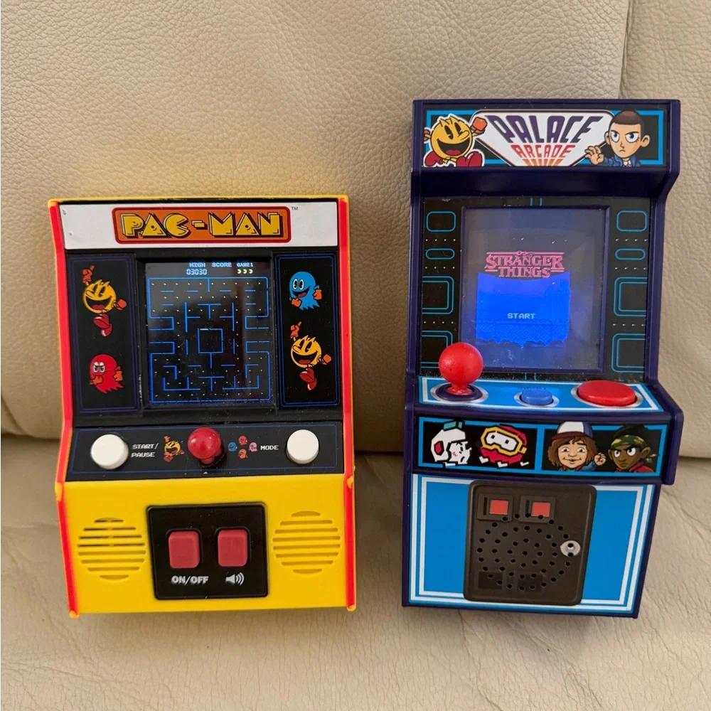 Pac-Man and Palace Arcade Mini Game Consoles - Yellow and Blue